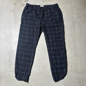 Marine Layer Pants Mens XL Black Check Tencel Lyocell Stretch Jogger Casual